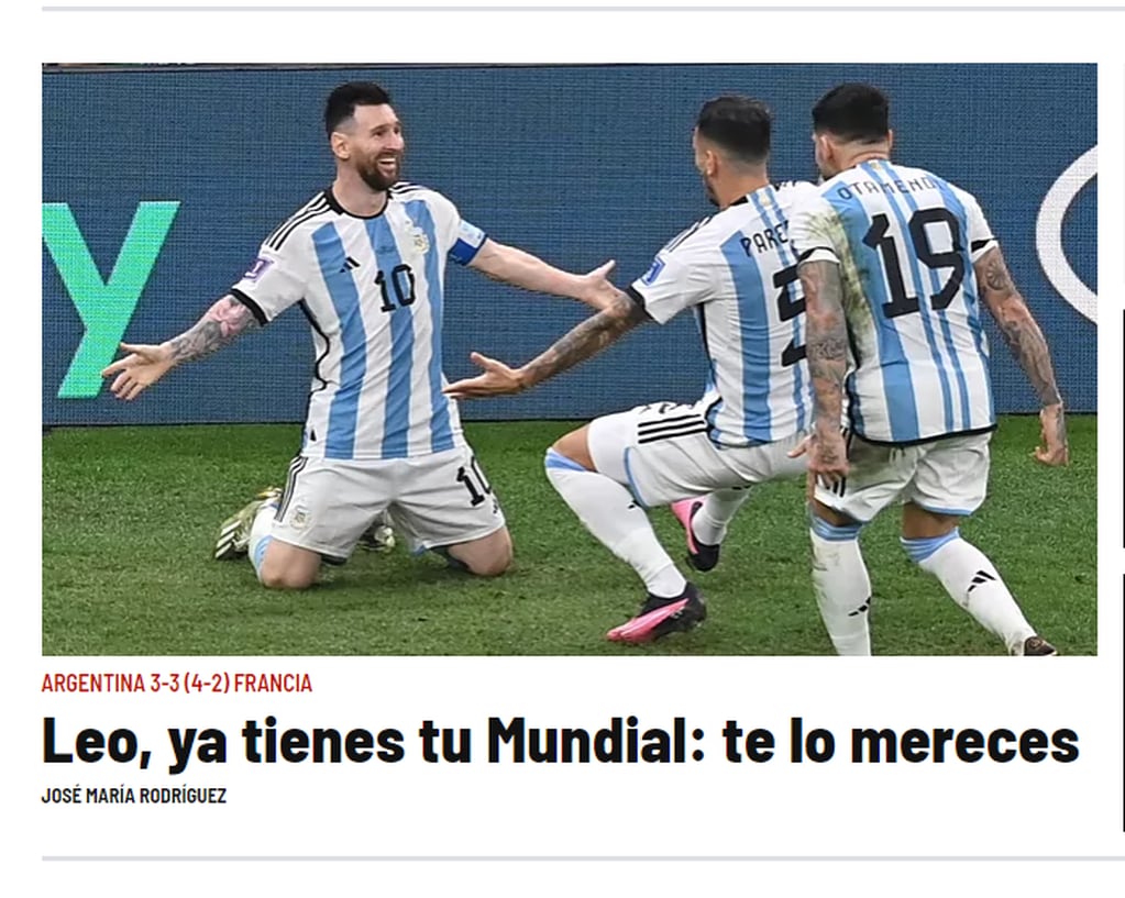 Argentina Campeón del Mundo: así lo reflejaron los medios del mundo