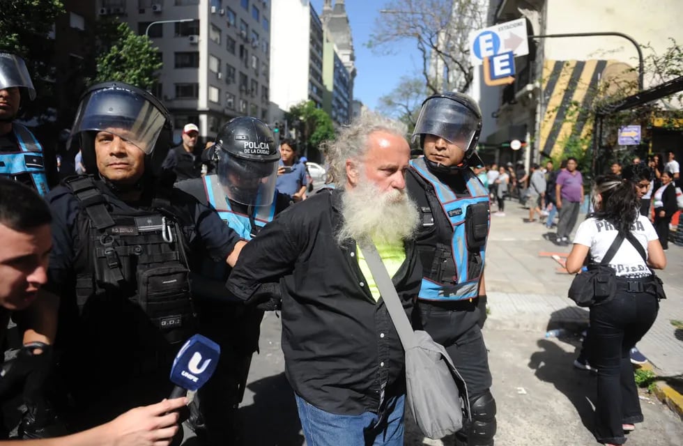 Héctor Adolfo Ganzo, uno de los dos detenidos durante la marcha de piqueteros a Plaza de Mayo. Foto: Clarín