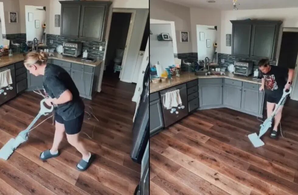 Brianna se hizo viral luego de compartir un video en TikTok donde aparece limpiando su casa a escondidas para hacerle creer a su marido que tienen ayuda de una tercero.