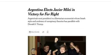 Así reflejaron los medios internacionales el triunfo de Javier Milei