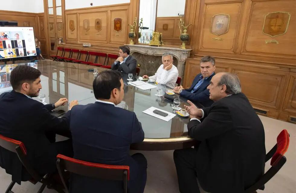 La reunión anterior de Guillermo Francos con gobernadores de JxC. Foto: Presidencia