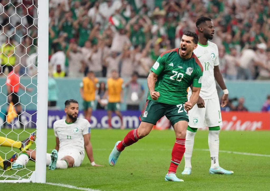 Henry Martin ya abrió el marcador para México ante Arabia Saudita, por la fecha 3 del Grupo C del Mundial Qatar 2022. (AP)