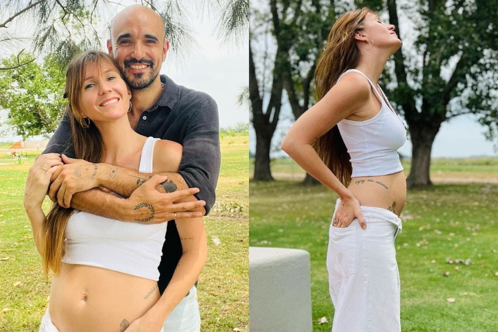 Con estas imágenes Abel Pintos y Mora Calabrese anunciaron a principios de febrero que serán padres nuevamente. (Instagram Abel Pintos)