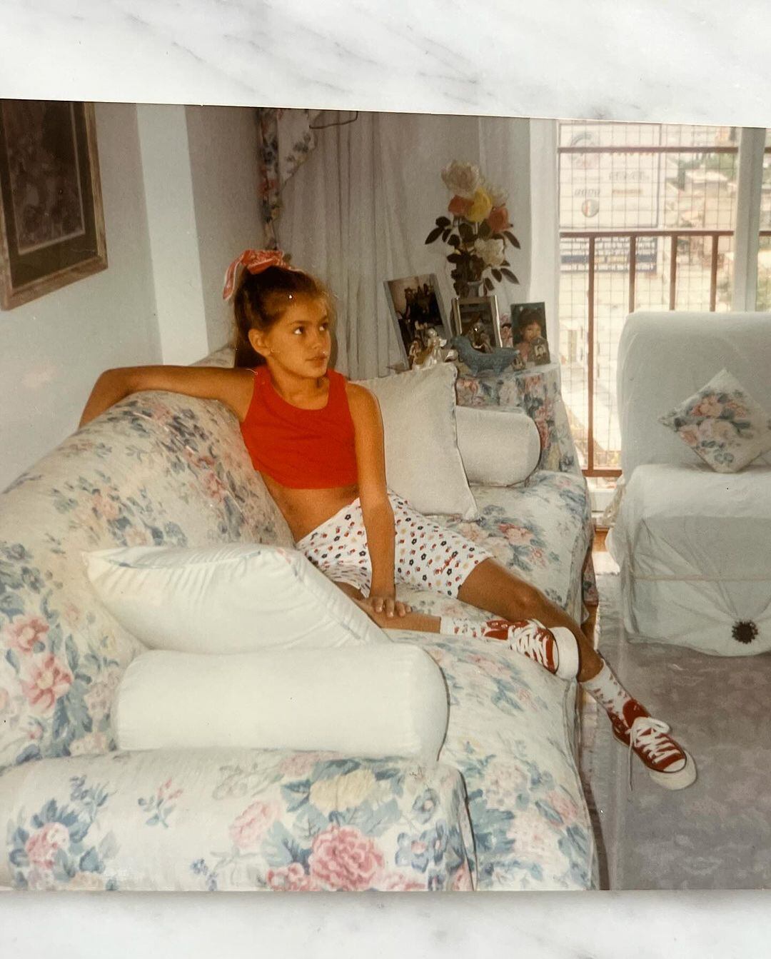 Natalie Pérez cuando era niña. Gentileza Instagram.