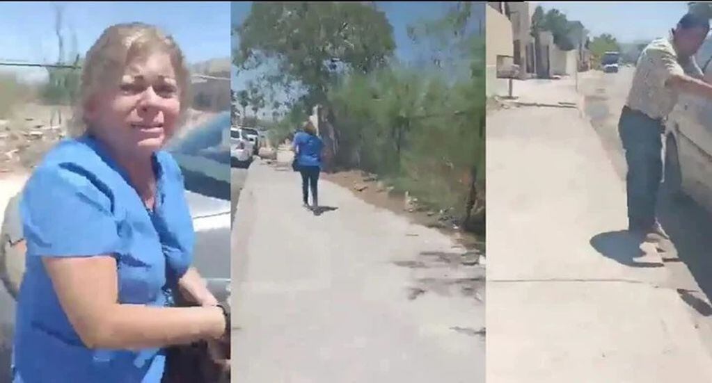 Una chica encontró a su tía y a su padre saliendo de un motel y los filmó. En vídeo se puede ver a Mireya huir sin parar de correr. 