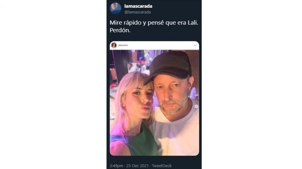 Confundieron a Jesica Cirio con Lali Espósito por una foto de Instagram