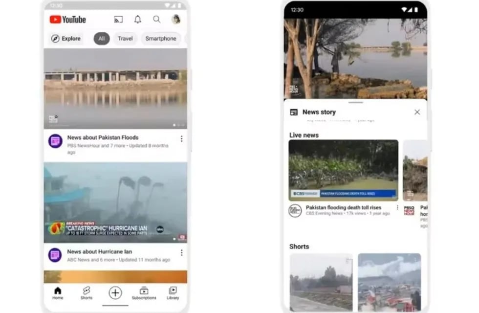 YouTube lanza un centro de noticias y un programa de vídeos cortos para noticias con el fin de combatir la desinformación. Foto: YouTube.