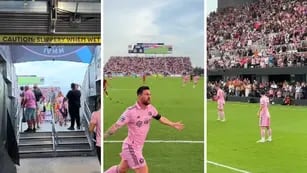 Video: llegó tarde al estadio para ver a Lionel Messi, pero grabó un momento épico