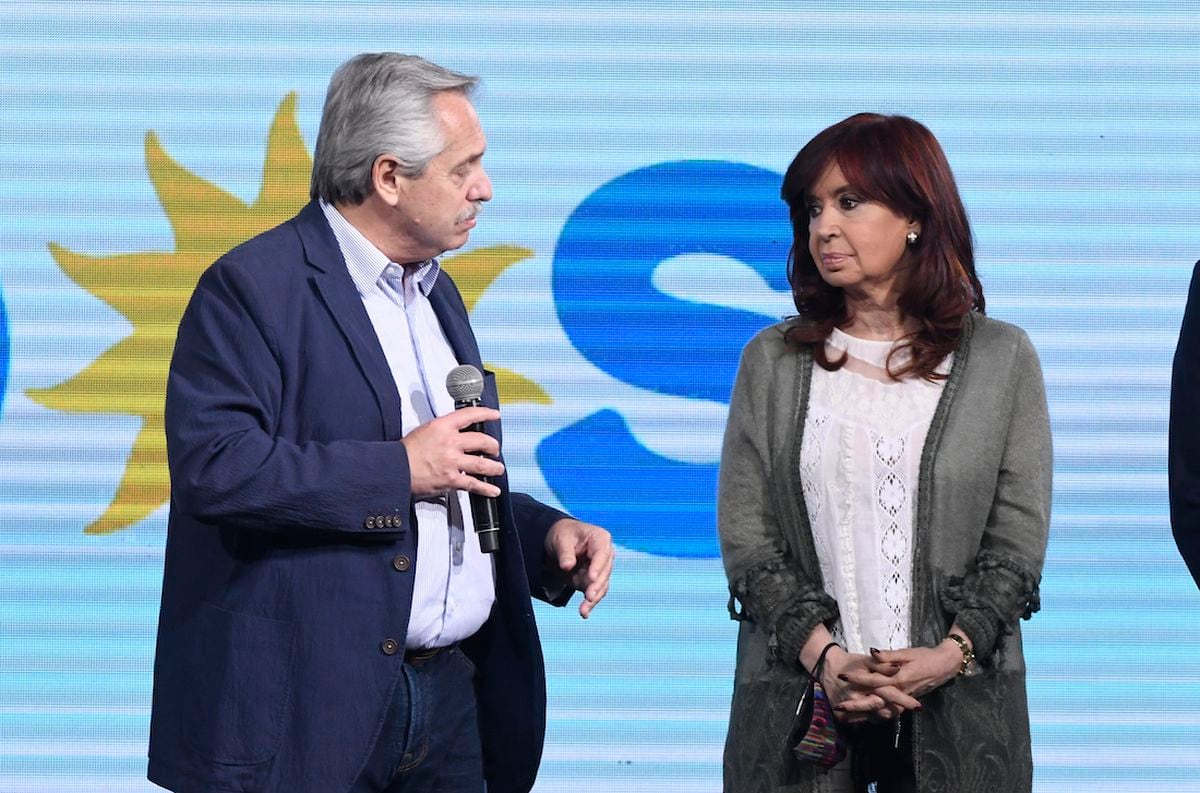 Cristina Fernández de Kirchner y Alberto Fernández tras la derrota del Frente de Todos en las PASO.