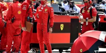 Sebastian Vettel Ingenieros Ferrari