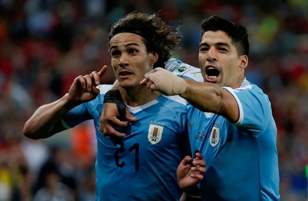 Cavani y Suarez, la delantera temible de la Selección de Uruguay. / Gentileza.