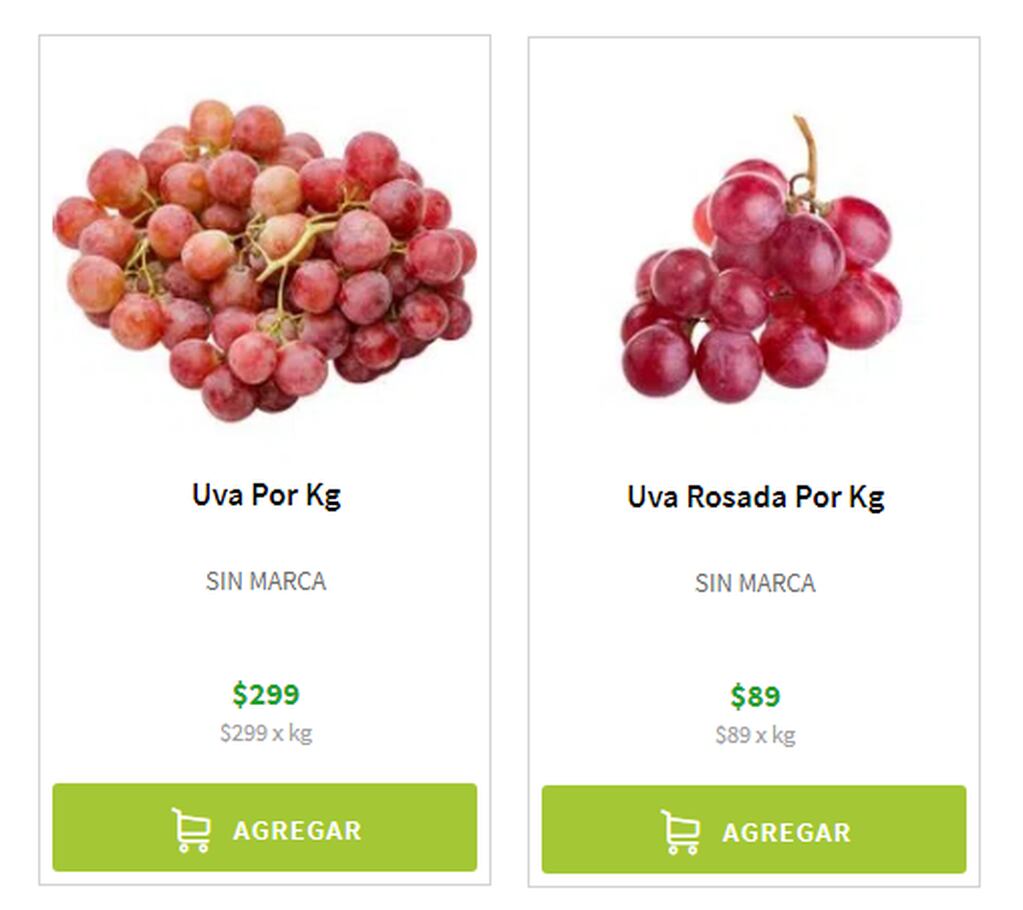 La variedad más barata se consigue a $89 en Mendoza. - Captura de pantalla