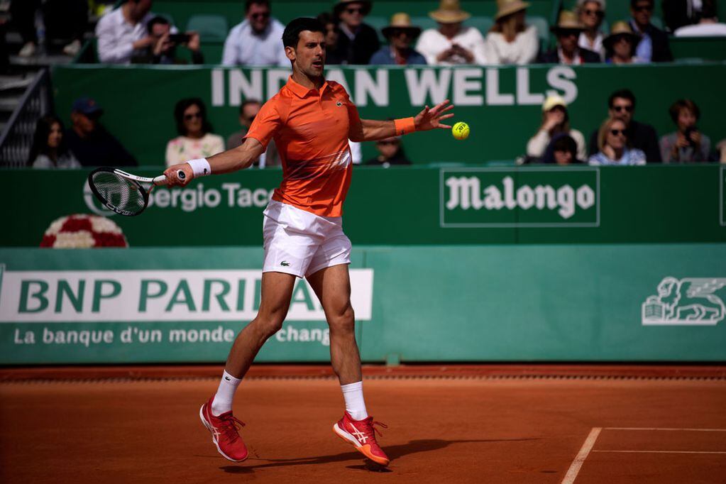 El serbio Novak Djokovic volvió a jugar un torneo de los grandes. Este martes hizo su debut en el Masters de Montecarlo. (AP)