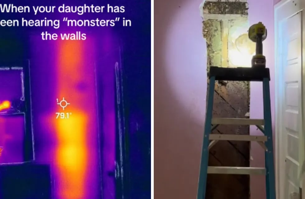 Demolió la pared del dormitorio porque su hija oía "monstruos" y se topo con algo inesperado.