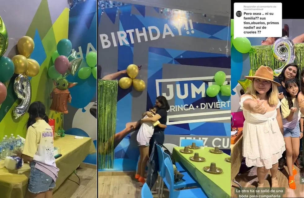 Una nena de 9 años festejó su cumpleaños en un pelotero pero no fue nadie a la fiesta. La madre lo subió a TikTok y se volvió viral.