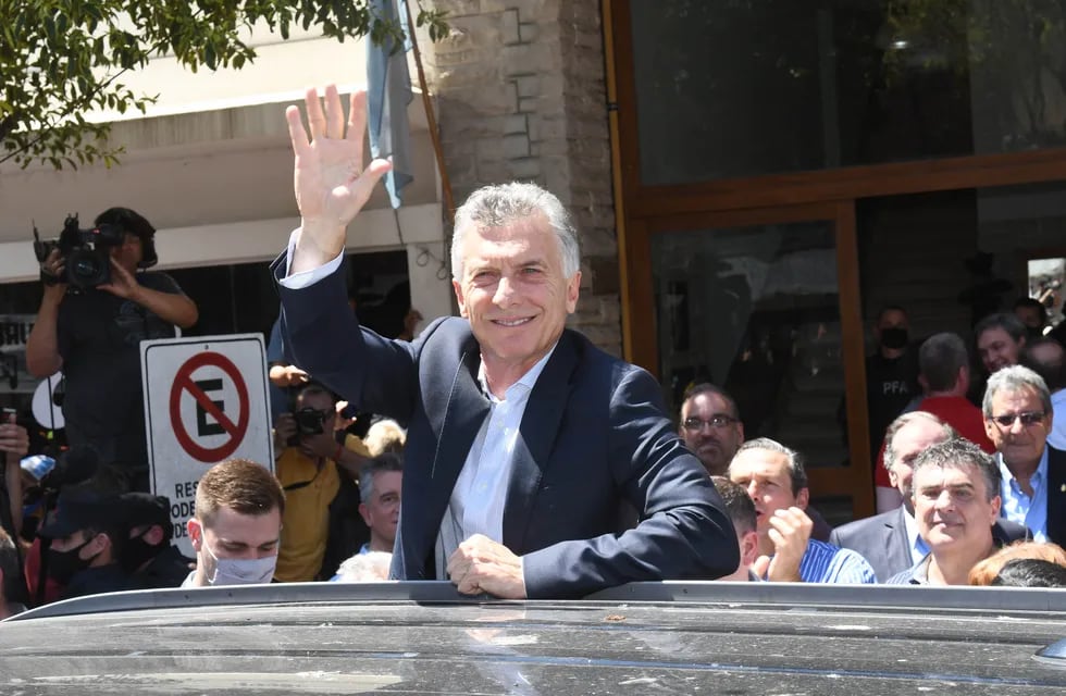 El expresidente Mauricio Macri en el juzgado federal de Dolores - Foto: Clarín