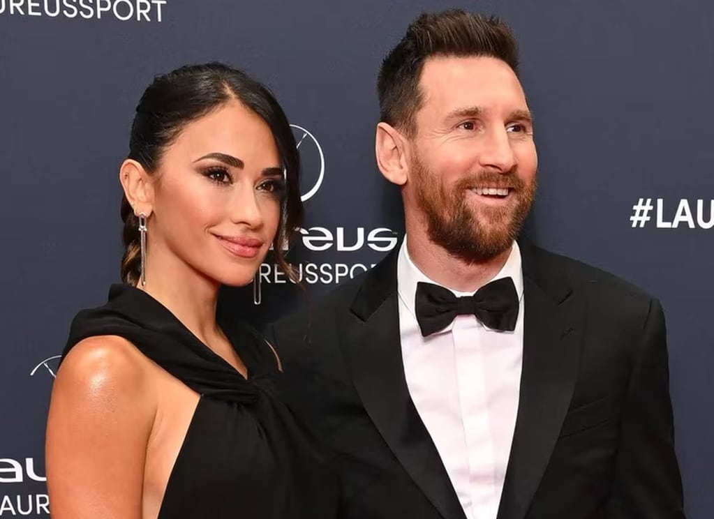 Antonela Rocuzzo acompañó a Leo Messi a los premios Laureus y deslumbró con su belleza. - Gentileza