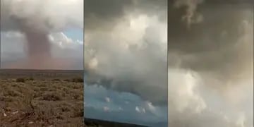 Filmaron un tornado en Malargüe