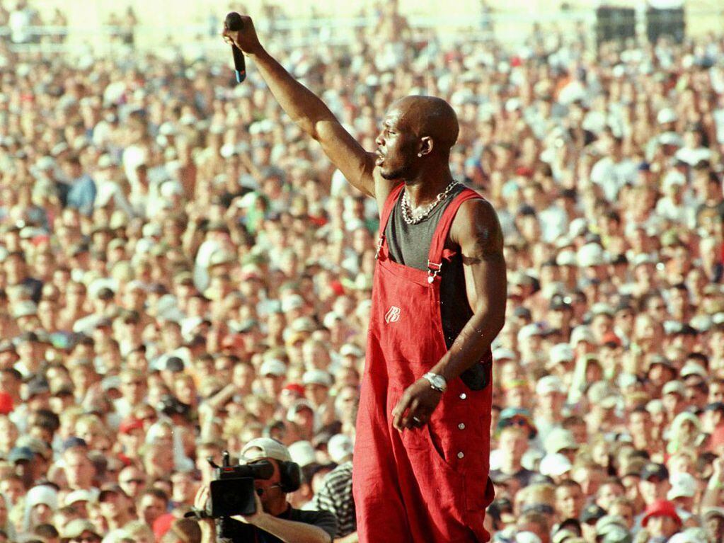 Earl Simmons, más conocido como DMX, en una actuación en Rome, New York, el 23 de julio de 1999
