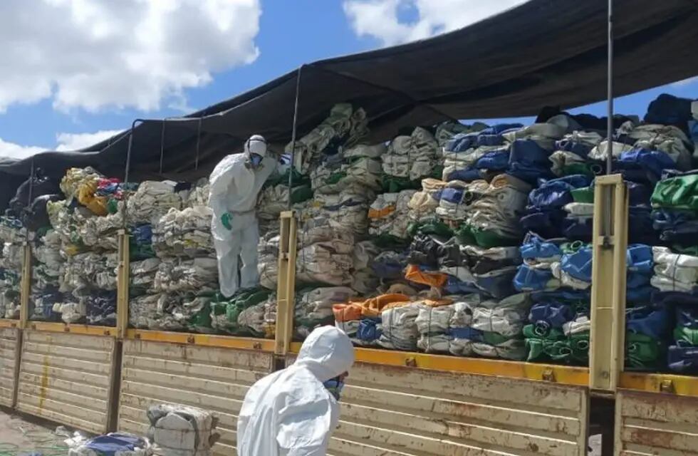 Iscamen. Enviaron más de 18 toneladas de envases vacíos de agroquímicos para reciclarlos.