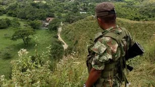 Un miembro de las Farc monta guardia en una montaña. La guerrilla dice que no está desmoralizada (AP).