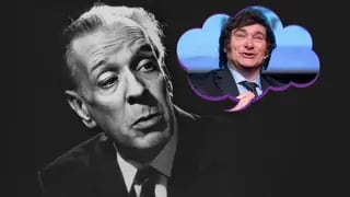Jorge Luis Borges y Javier Milei