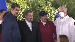 Nicolás Maduro, Mohsen Rezai, Daniel Ortega y Miguel Díaz-Canel
