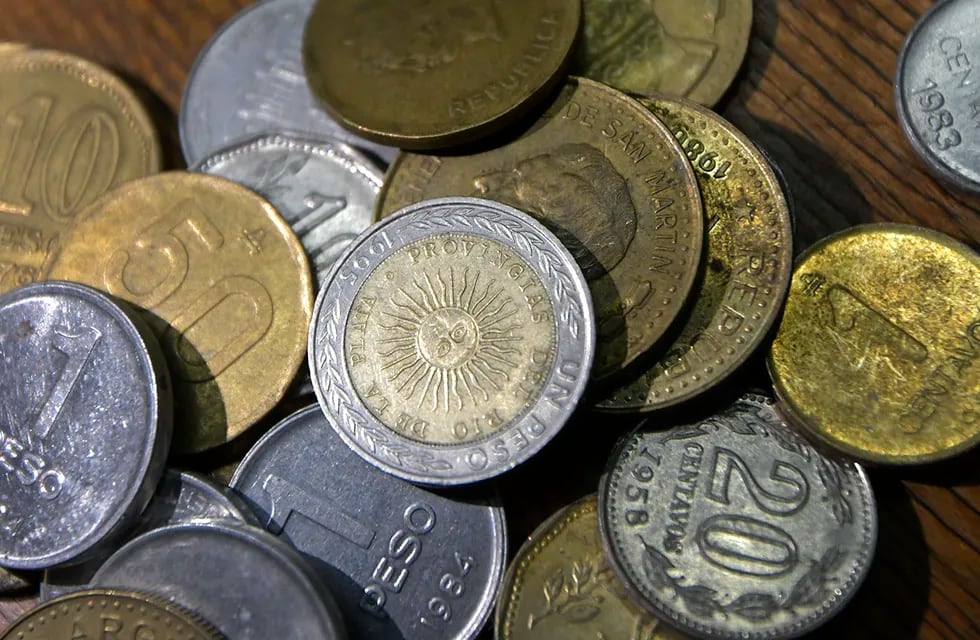 Las monedas pueden llegar a triplicar su valor real si se venden por kilo. - Orlando Pelichotti / Los Andes