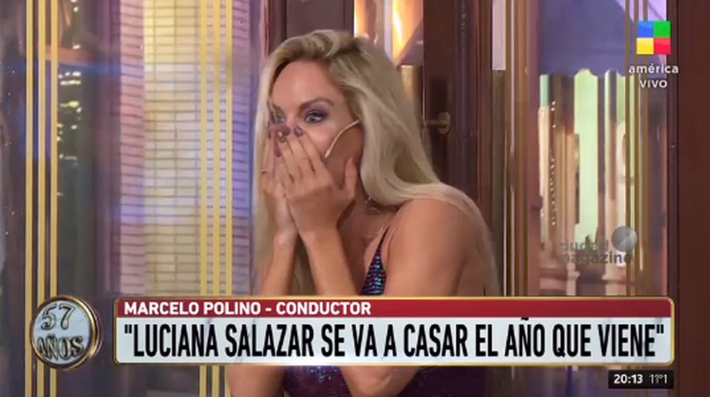 Luciana Salazar sorprendida. Captura video.