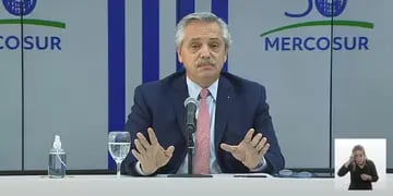 Alberto Fernández en la cumbre de líderes del Mercosur