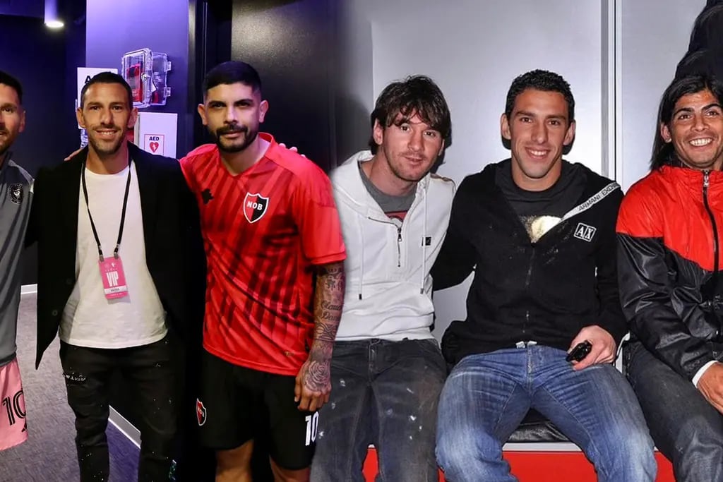 Lionel Messi recreó una foto retro con dos amigos del fútbol argentino y causó furor