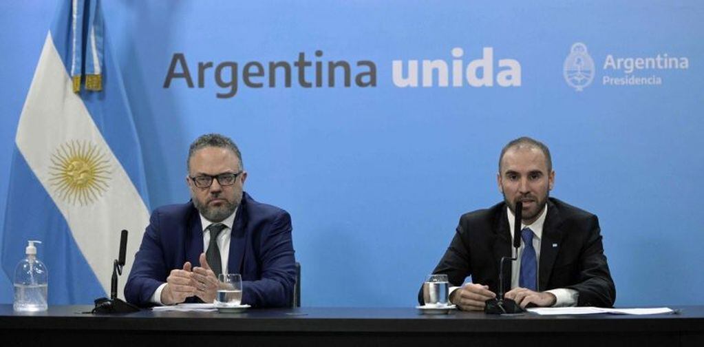 Matías Kulfas y Martín Guzmán, ministros de Desarrollo Productivo y Economía, respectivamente. / Archivo