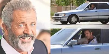 Mel Gibson en su auto de los ´90