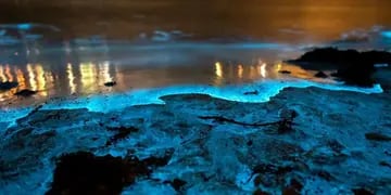 Extrañas luces fosforescentes aparecieron sobre el mar argentino