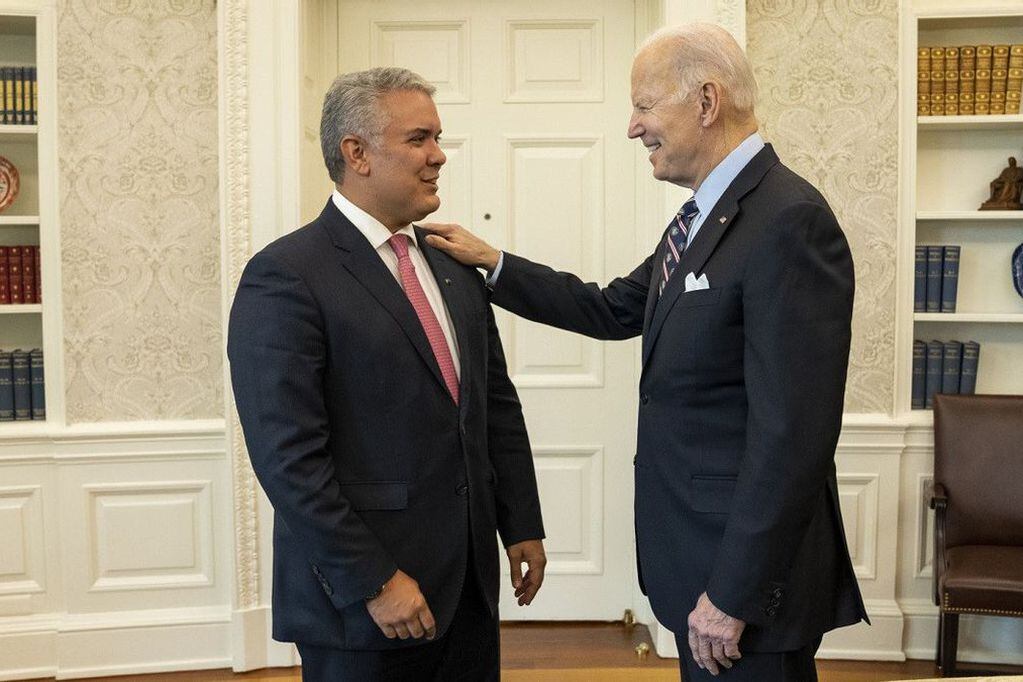 Iván Duque y Joe Biden, presidentes de Colombia y EE.UU., respectivamente.