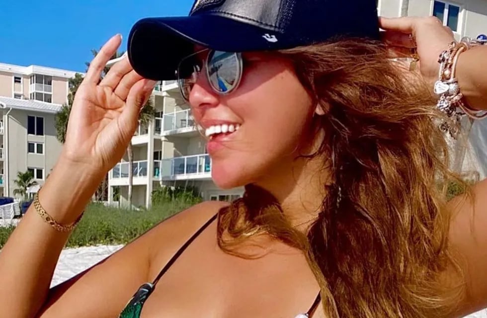 La cordobesa vive en Miami y disfruta de los días de playa.