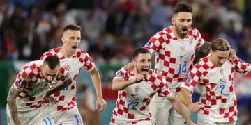 La emoción de los futbolistas croatas