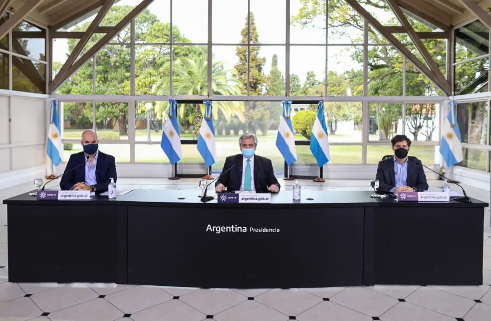 El presidente Alberto Fernández anunció la continuidad de la cuarentena en el AMBA sin cambios. Presidencia.