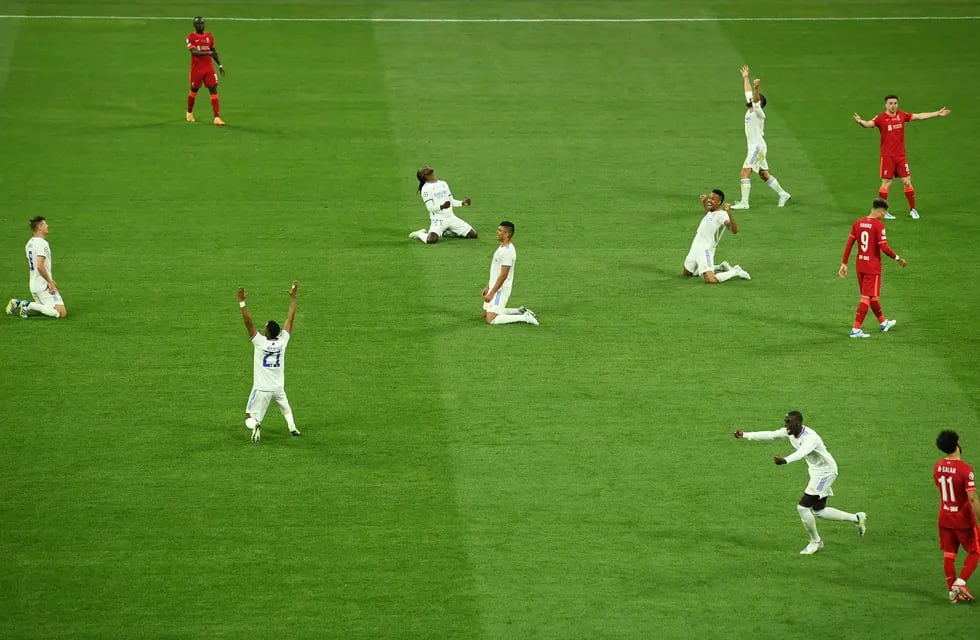 La alegría del Real Madrid y la desazón del Liverpool.