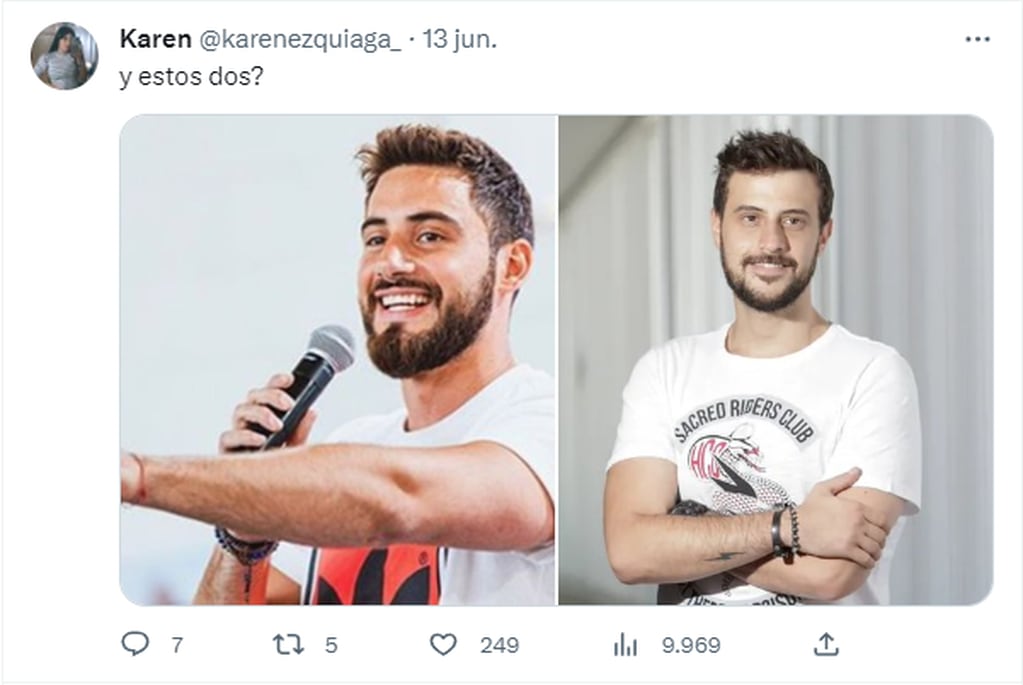 En Twitter sugirieron el parecido entre Nico Occhiato y Diego Leuco