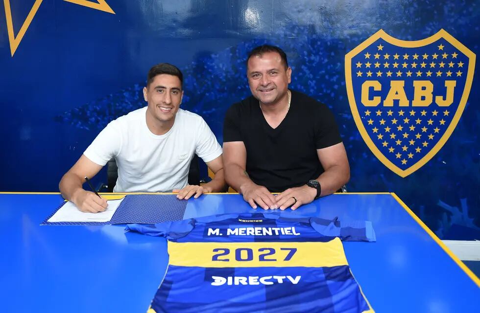 Miguel Merentiel, extendió su vínculo con Boca hasta el 2027. / Gentileza.