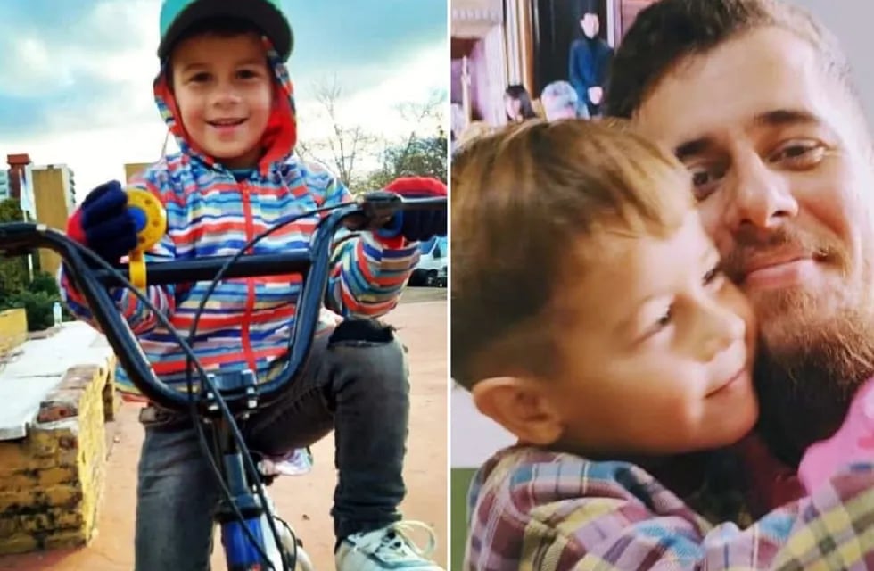 Christian Dupuy, junto a su hijo Lucio. El nene de 5 años fue asesinado a golpes. La mamá y su novia, detenidas. (Facebook)