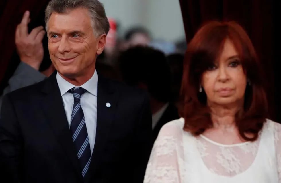 Mauricio Macri y Cristina Fernández de Kirchner en el Congreso en diciembre de 2019.