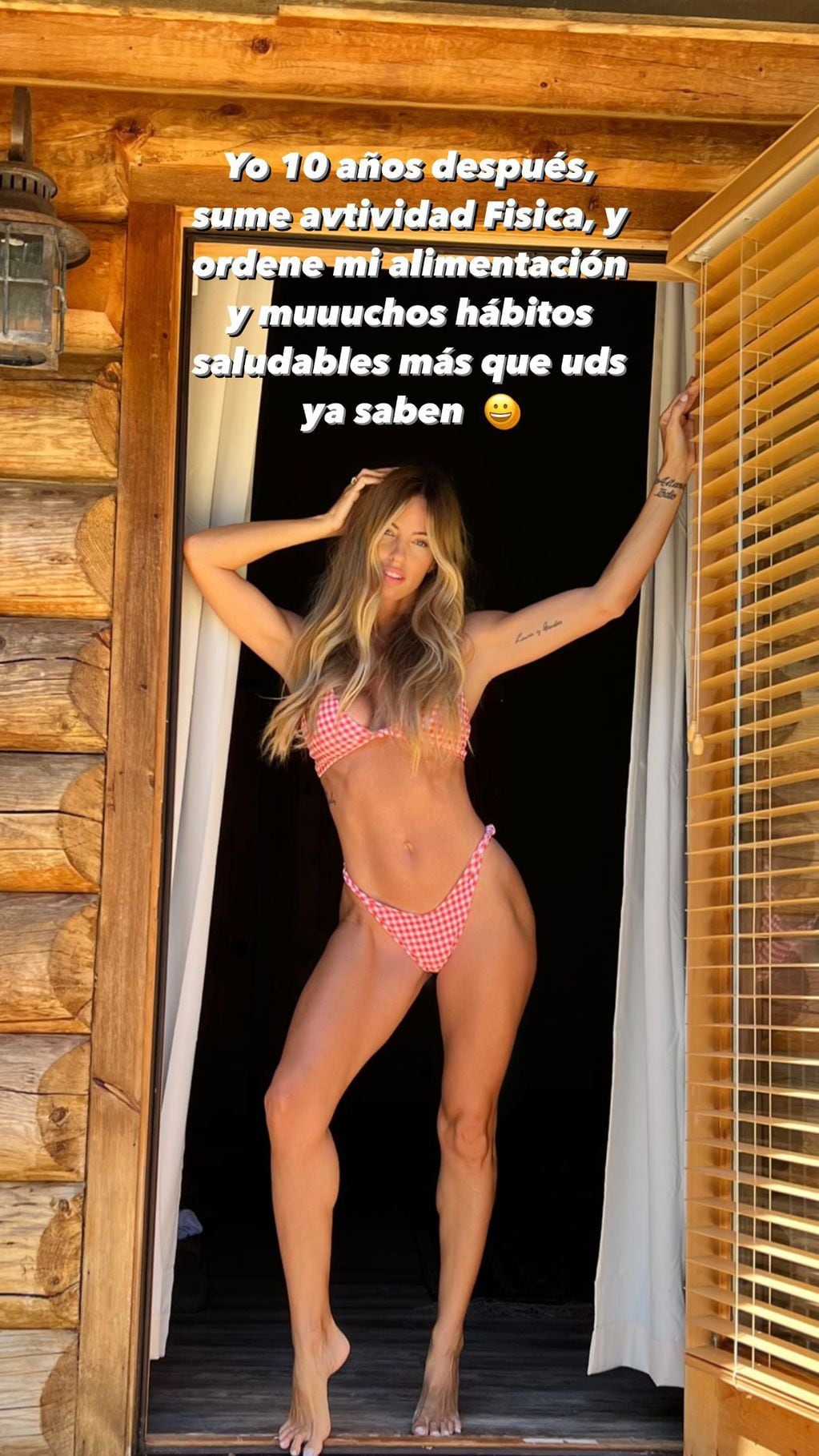 El posteo de Rocío Guirao Díaz celebrando la vida saludable.