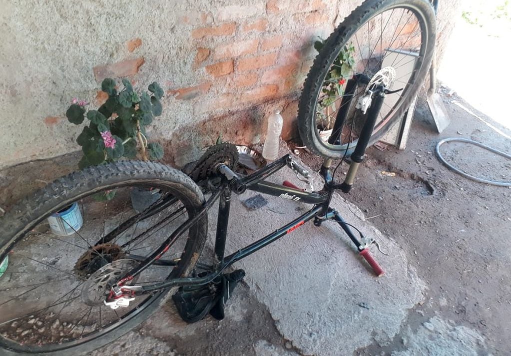 La bicicleta recuperada en La Favorita. Foto: Prensa Ministerio de Seguridad