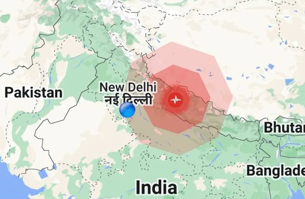 El sismo tuvo epicentro en Nepal pero se sintió con fuerza en la capital india.