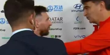 Gran gesto: el DT de Croacia interrumpió una entrevista en directo para felicitar a Lionel Messi
