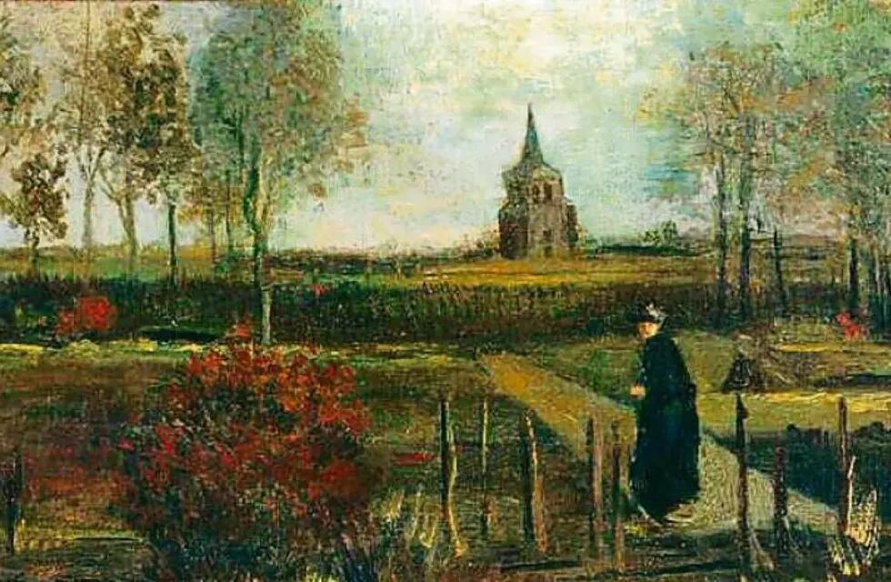 Jardín primaveral, la casa parroquial de Nuenen en primavera (1884).  (EFE)