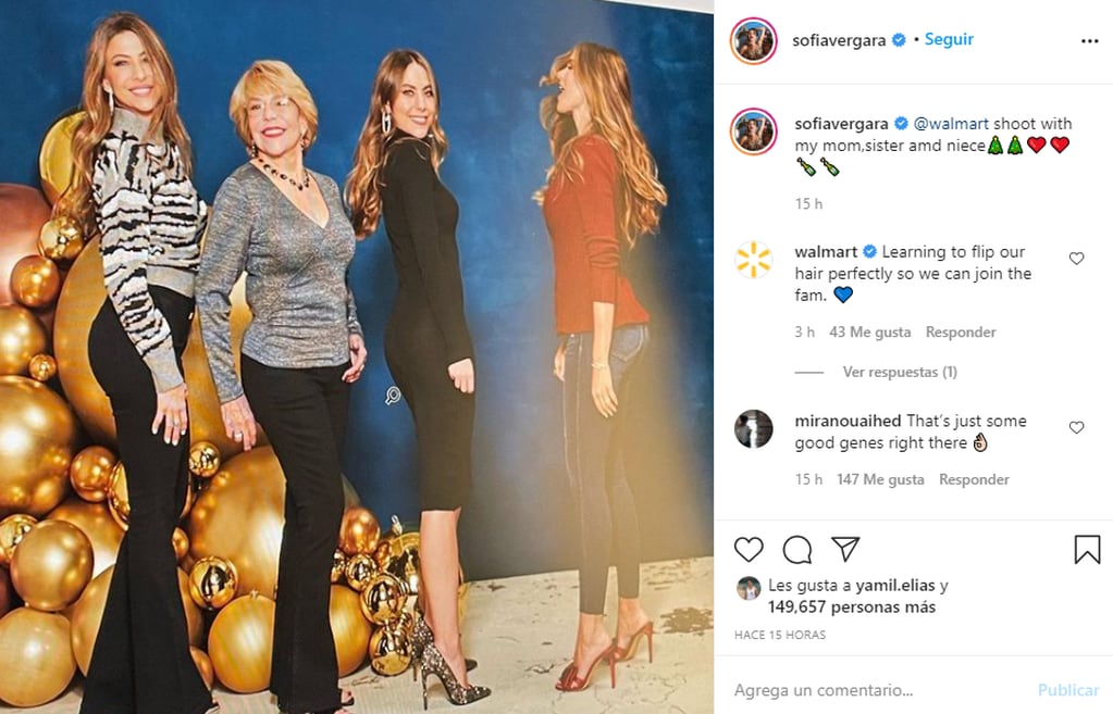 El parecido de las mujeres Vergara causó sensación en Instagram