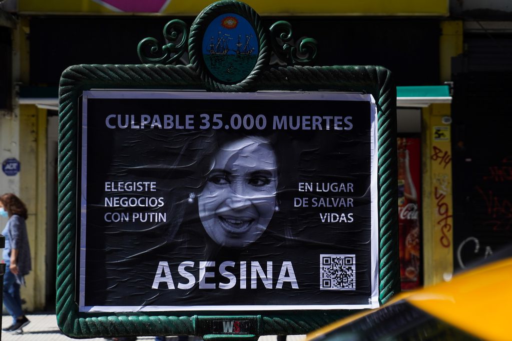Carteles en contra de Cristina Fernández de Kirchner en la ciudad de Buenos Aires
Foto Clarín